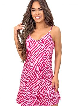 Cămaşă de noapte Donna  O rochie de noapte elegantă și confortabilă pentru femei, care combină stilul feminin cu confortul purtării. Modelul cu bretele și dec