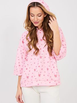 Bluză Italy Moda  Bluza casual pentru femei, de lungime standard, este o propunere ideală pentru fiecare zi. Se remarcă prin imprimeul feminin cu flori, car