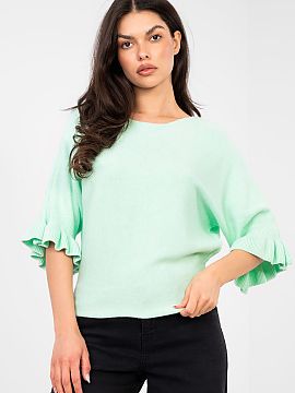 Pulover Italy Moda  Elegantul pulover de damă de lungime standard, ideal atât pentru ziua de zi, cât și pentru ocazii mai speciale. Realizat dintr-o amestec