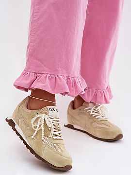 Pantofi de sport Step in style  Sneakers de damă din piele naturală și plasă sunt o propunere confortabilă pentru stilizările de zi cu zi. Combinația de materiale as