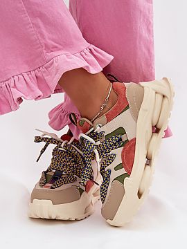 Pantofi de sport Step in style  Sneakers damă realizate dintr-o combinație de piele naturală și catifea sunt o propunere stylish pentru femeile care apreciază confortu