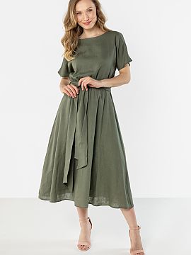 rochie de zi awama  Rochia midi lejera cu un croi feminin și lejer este o propunere ideală pentru zilele calde. Gulerul simplu subliniază subtil linia gâtul