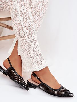 Balerini Step in style  Balerini pentru femei realizati dintr-o combinatie de piele ecologica si material textil tip plasa sunt o propunere eleganta pentru zilele m