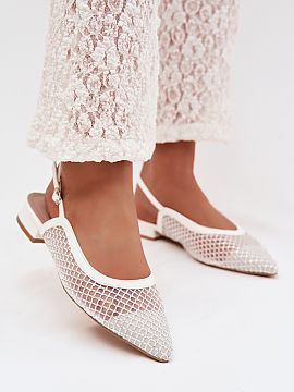 Balerini Step in style  Balerini pentru femei realizati dintr-o combinatie de piele ecologica si material textil tip plasa sunt o propunere eleganta pentru zilele m
