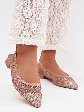 Balerinki Step in style  Balerinii pentru femei, fabricați dintr-o combinație de piele ecologică și material plasă, reprezintă o propunere elegantă pentru zil