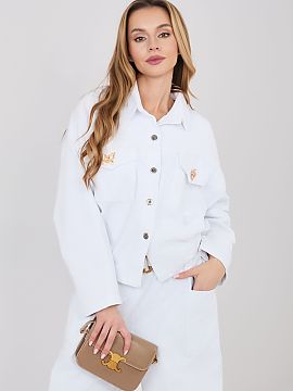 Jachetă din catifea Rue Paris  O geacă modernă de damă din catifea, în stil casual, ideală pentru zilele de tranziție de zi cu zi. Acest model combină croiala clasi