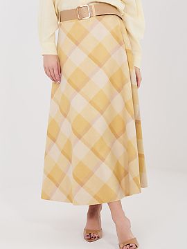 Fustă lungă Italy Moda  Fusta maxi stilată cu croială evazată, care se potrivește perfect atât în ​​stylingurile zilnice, cât și în outfiturile de biro