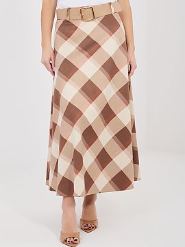 Fustă lungă Italy Moda  Fustă maxi elegantă cu croială cloș, care se potrivește perfect atât în ​​ținutele de zi cu zi, cât și în outfiturile de biro