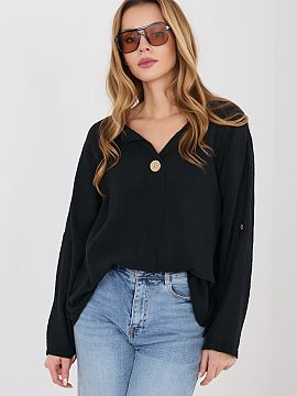 Bluză Italy Moda  Bluza de zi din bumbac de înaltă calitate, care oferă confort și respirabilitate pe tot parcursul zilei. Modelul cu un model neted face 