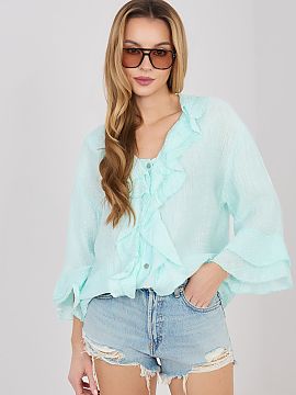 Cămaşă cu mânecă lungă Italy Moda  Cămașa de damă în stil boho, care se potrivește perfect atât în ținutele de zi cu zi, cât și la locul de muncă. Modelul se remarc