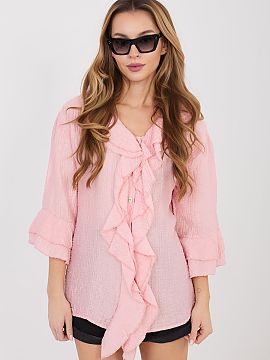 Cămaşă cu mânecă lungă Italy Moda  Cămașă de damă în stil boho, care se potrivește perfect atât în ​​ținutele de zi cu zi, cât și la locul de muncă. Modelul se