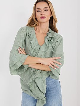 Cămaşă cu mânecă lungă Italy Moda  Cămașa de damă în stil boho, care se potrivește perfect atât în ​​ținutele de zi cu zi, cât și la locul de muncă. Modelul se 