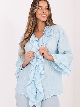 Cămaşă cu mânecă lungă Italy Moda  Cămășă damă în stil boho, care se potrivește perfect atât pentru stilizările zilnice, cât și pentru muncă. Modelul se remarcă p