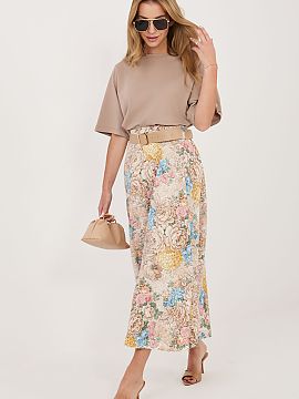 spódnica Italy Moda  Fusta midi eleganta cu un caracter universal. Se potrivește perfect atât în ținutele de birou, întâlniri, cât și în viața de zi cu