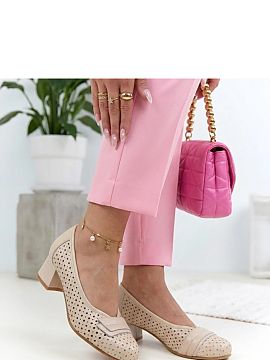 Pantofi dcu toc gros Solea  Elegantni pantofi decupați sunt o propunere ideală pentru femeile care apreciază confortul și eleganța în apariția lor de zi cu zi. R