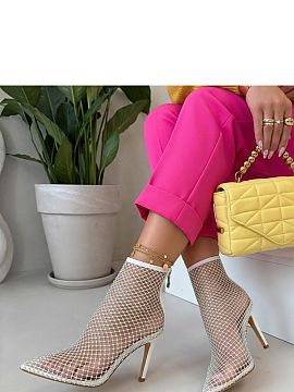 Cizme cu toc Solea  Botinele elegante din plasă sunt o propunere pentru femeile care își doresc să atragă atenția și să-și sublinieze stilul unic. Real