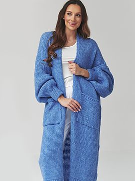 Kardigan Makadamia  Acest pulover lung de damă este combinația perfectă între confort, aspect modern și funcționalitate. Modelul sub formă de cardigan ov