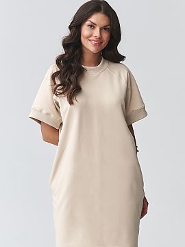 rochie de zi Makadamia  Rochia de trening oversize elegantă și extrem de confortabilă este alegerea perfectă pentru femeile care apreciază combinația între c