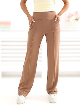 Pantaloni de trening Rue Paris  Pantaloni de trening cu picior drept sunt o propunere confortabilă și stilată pentru fiecare zi. Modelul cu talie înaltă se potrivește