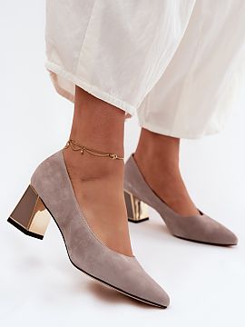 Pantofi dcu toc gros Step in style  Buty damskie z kolekcji Vinceza sunt o propunere elegantă creată pentru ocazii speciale. Realizate din piele naturală, arată extrem de s