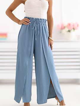 Pantaloni pentru femei Factory Price  Pantaloni largi de damă sunt o alegere excelentă pentru femeile care apreciază confortul și stilul modern în fiecare zi. Modelul cu pic