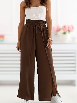 Pantaloni pentru femei Factory Price  Pantaloni wide leg pentru femei sunt o alegere excelentă pentru ziua de zi pentru femeile care apreciază confortul și stilul modern. Mode