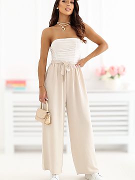 Pantaloni pentru femei Factory Price  Pantaloni largi pentru femei sunt o propunere elegantă și confortabilă pentru ziua de zi. Modelul cu picioare largi de lungime 7/8 confer