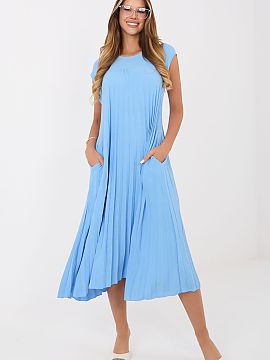 rochie de zi Rue Paris  Rochie elegantă plisată cu un caracter atemporal, care se potrivește perfect în multe stilizări, de la locul de muncă, la întâlniri 