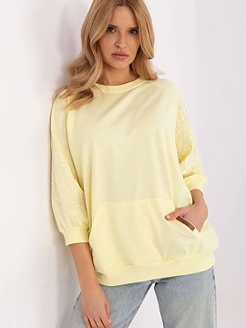 Bluza Rue Paris  Bluza casual pentru femei este o combinație între confort și detalii subtile și feminine. Realizată dintr-o amestec moale și elastic d