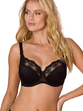 Semi-soft Vena  Sutienul VB-355 semicuplă de la VENA, cusut pe noul model K15 dedicat în special femeilor cu sânii foarte mari,
Cupele au două tăietur