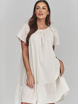 Rochie de zi Makadamia  Rochia de damă lejeră este o combinație perfectă între confort, stil feminin și ușurință subtilă. Realizată dintr-un material del