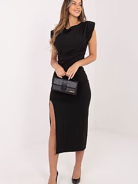 Rochie elegantă Rue Paris  Rochie elegantă cu croială în formă de creion este o propunere perfectă pentru petreceri și ocazii speciale. Modelul de lungime midi, 