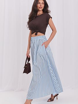 Fustă Italy Moda  Fusta midi eleganta cu talie inalta este o alegere perfecta atat pentru ziua de zi, cat si pentru munca. Modelul realizat dintr-un material 