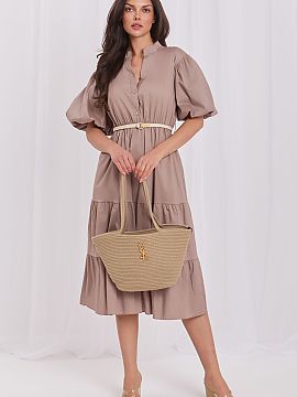 Rochie de zi Italy Moda  Rochie de vară cu croială încrețită este o propunere ușoară și feminină, perfectă pentru ziua de zi sau pentru muncă. Realizată 