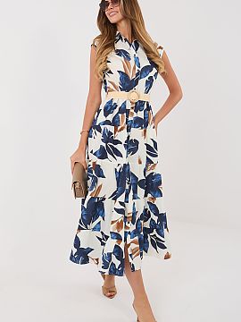 Rochie de zi Italy Moda  Rochie de vară şic, combinând modelul cămășii cu croiala evazată, este o propunere elegantă și confortabilă pentru zi de zi. Reali