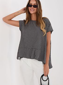 Bluză Italy Moda  Bluza pentru femei în carouri este o propunere confortabilă și stilată pentru fiecare zi, ideală pentru ținute casual. Realizată dint