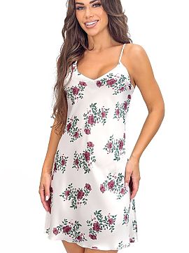 Cămaşă de noapte Donna  Cămașa satinată pentru femei Julia cu motive florale este o propunere elegantă și romantică, care combină un aspect subtil cu un conf