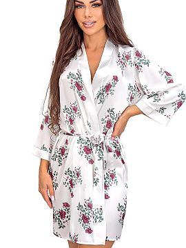 Cămaşă de noapte Donna  Halat satinat pentru femei Julia cu flori delicate este o propunere elegantă și feminină, care combină un aspect subtil cu un confort ri