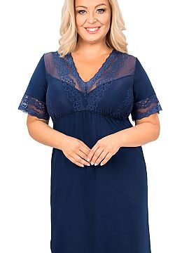 Cămașă de noapte Plus Size Donna  Camasa de noapte plus size Linda este o combinație de eleganță subtilă și confort excepțional, creată pentru femeile care apreciază 