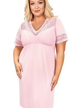Cămașă de noapte Plus Size Donna  Cămașa de noapte plus size Linda este o combinație de eleganță subtilă și confort excepțional, creată pentru femeile care apreciaz�