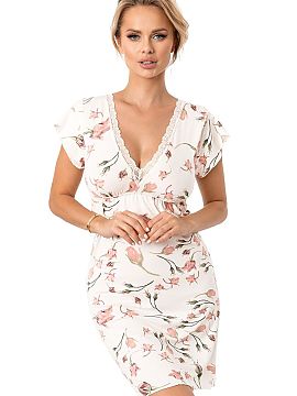 Cămaşă de noapte Donna  Camasa de noapte din viscoza cu flori Amaris este o combinatie armonioasa intre delicatetea feminina si confortul zilnic. Realizata dintr-o 
