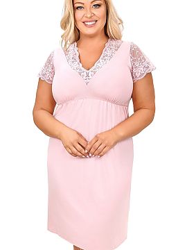 Cămașă de noapte Plus Size Donna  Camasa de noapte Sonia Plus Size este o propunere eleganta din Polonia, creata cu confortul si stilul feminin in minte. Modelul se remarca p
