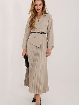 Rochie de zi Rue Paris  Rochie maxi elegantă într-o croială evazată, ideală atât pentru muncă, cât și pentru ocazii speciale. Partea de sus în stil marin�