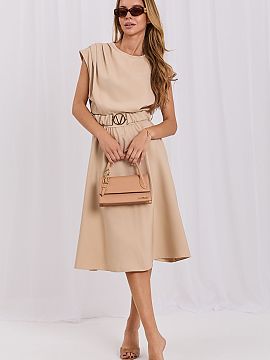 Rochie de zi Italy Moda  Rochie midi stilată și versatilă, care se potrivește perfect atât pentru ziua de zi, la birou, cât și pentru întâlniri mai elegante