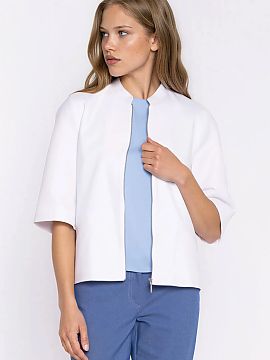Jachetă din denim Nife  Geaca de dama cu croiala lejera este o propunere moderna cu o forma relaxata. Croiala lejera asigura confortul purtarii si confera tinutei u
