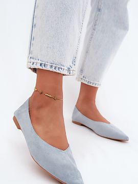 Balerini Step in style  Balerinii pentru femei din imitație de catifea sunt o propunere elegantă și stilată pentru femeile care apreciază modelele clasice înt