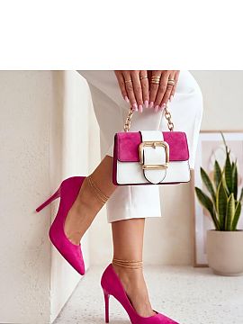 Pantofi cu toc subţire (stiletto) Solea  Elegantul pantofi cu toc în culorea intensă a fucsiei sunt o alegere perfectă pentru femeile care apreciază stilul și confortul. Realiz