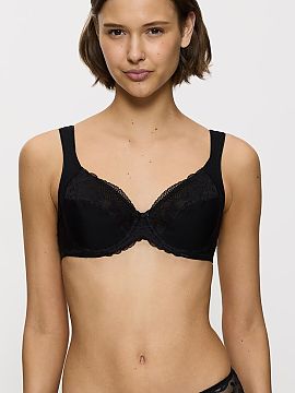 Soft Triumph  Sutienul moale Modern Lace + Cotton W02 10213069-0004 este o combinație de confort zilnic, modelare naturală și eleganță atemporală. C