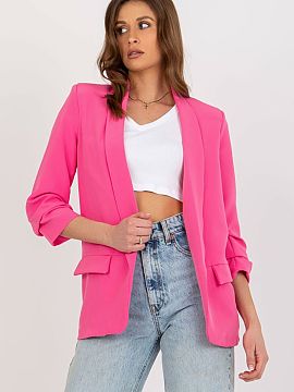 Sacou Italy Moda  Jachetă cu mânecă lungă, fără închidere. Perne cusute pe umeri. Perfect pentru multe ținute.
