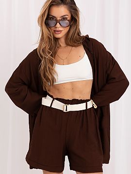 Pantaloni scurţi Rue Paris  Pantaloni scurți din material pentru femei sunt o propunere ideală pentru femeile care apreciază confortul și aspectul modern în fiecar